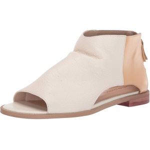 Kelsi Dagger ruby flats white tan leather 6